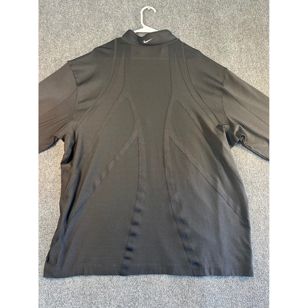 Nike Golf Mens Dri-FIT 1/4 Zip Pullover Black Mesh Back XL Performance Top - Picture 7 of 9